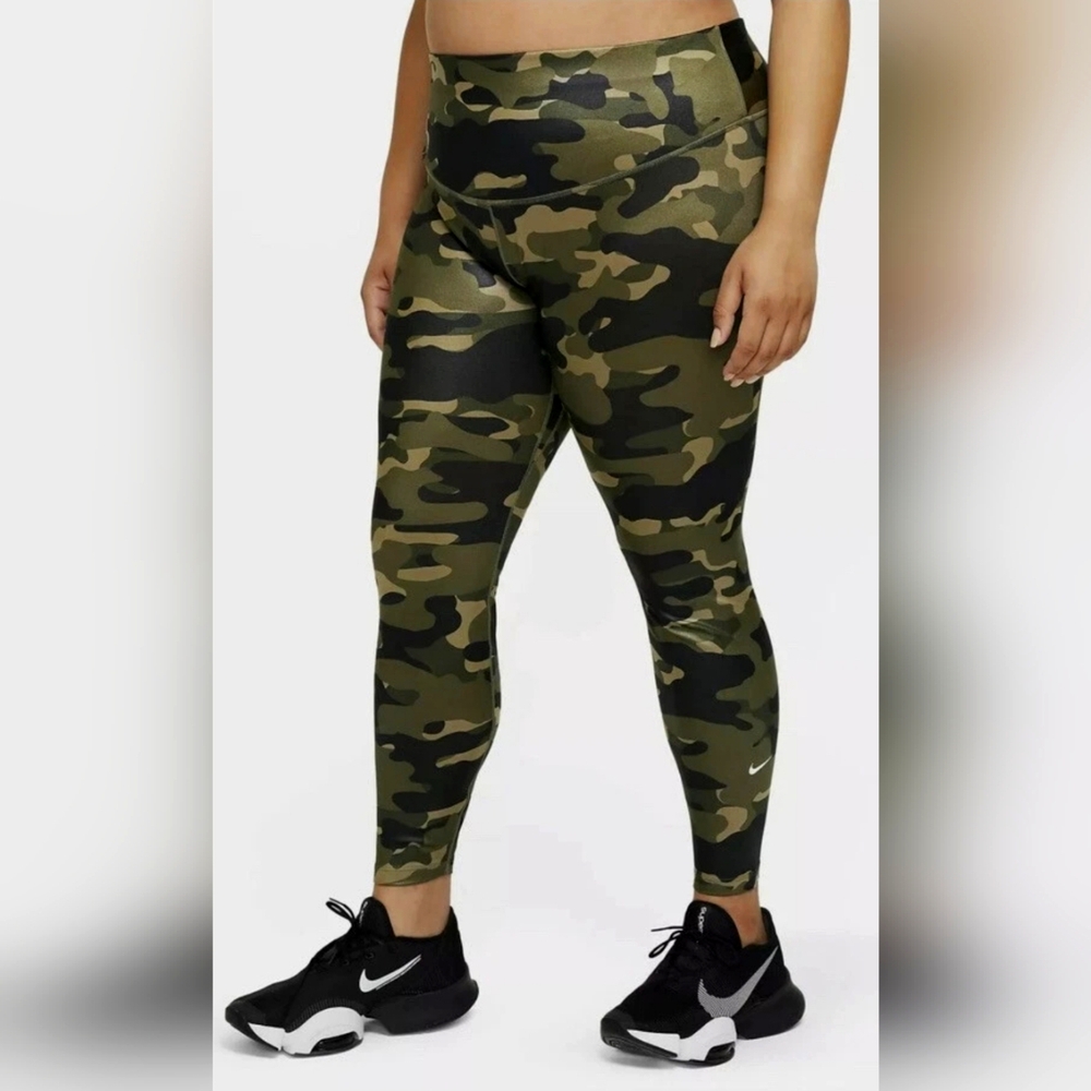 Nike One Women's Mid-Rise Leggings Camo Print NWT SKU DJ6656-222